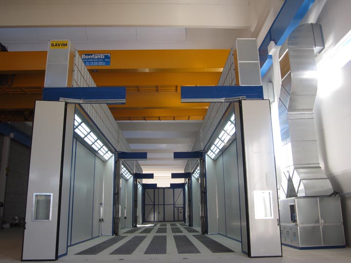 Камеры для окраски крупногабаритных изделий