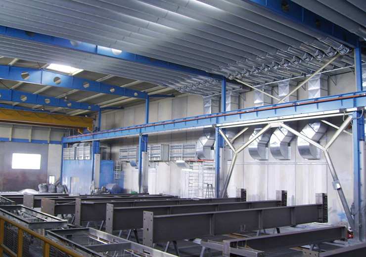 Промышленные линии покраски для металлоконструкций