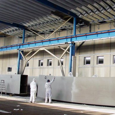 Промышленные линии покраски для металлоконструкций