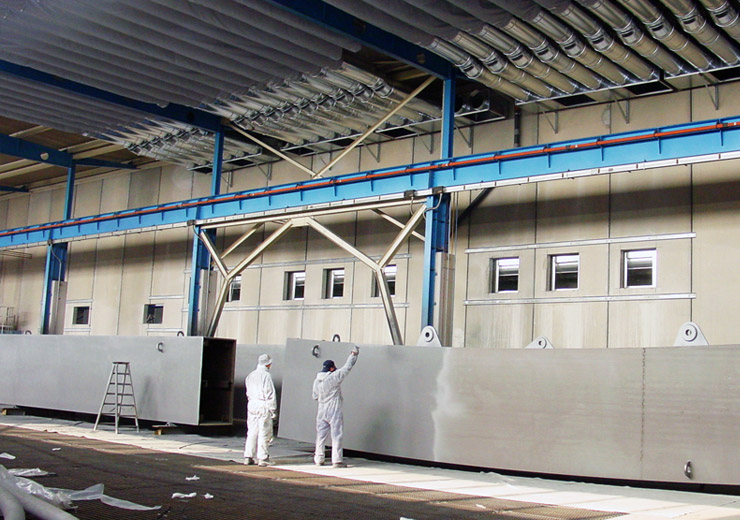 Промышленные линии покраски для металлоконструкций